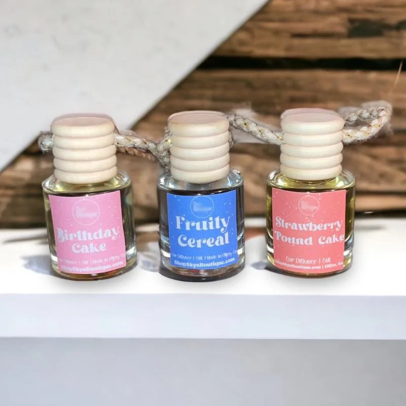 Universal Car Essential Oil Diffuser Air Freshener Hanging Perfume Bottle Auto Interior Rearview Mirror Ornament Hanging Pendant