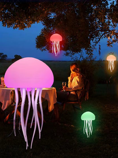 Jellyfish Night Light Cartoon Jellyfish Night Light Gradient Cute Jellyfish Bedside Lamp Voice Control Floating Jellyfish Lamp