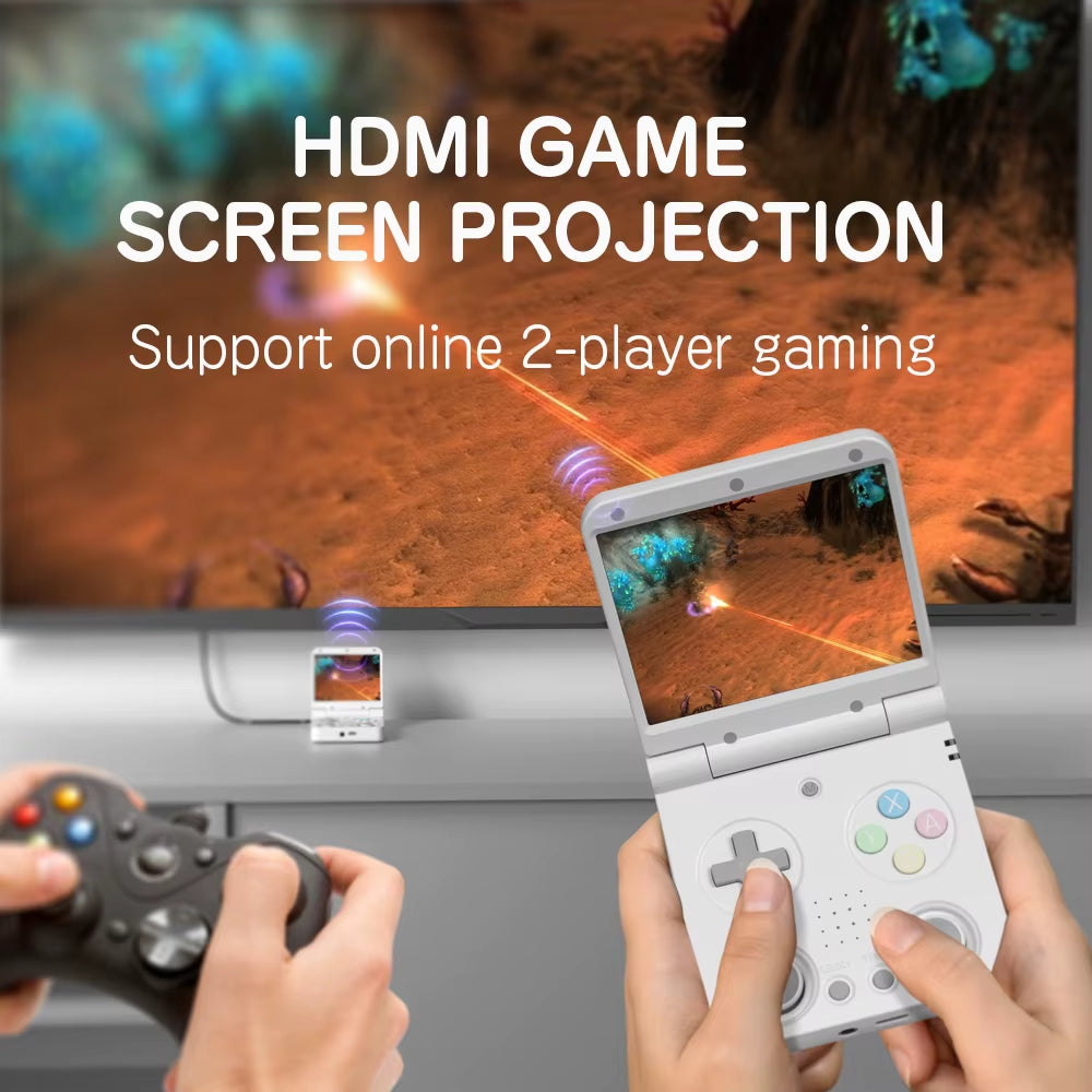 Flip V2 Handheld Game Console 3.5''IPS Screen Retro Compact Portable Game Machine for On-The-Go Entertainment Players Gift