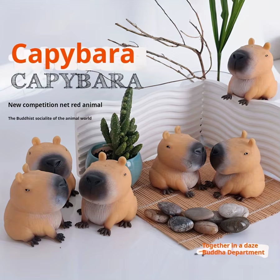 1Pc Capybara Relax Squeeze Toy - Quick Rebound, Durable TPR Material, Novelty Animal Design for Fun & Relaxation