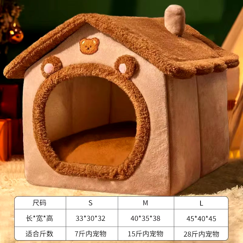 Foldable Pet House Removable Washable Cat House Puppy Cave Sofa Pet Bed House for Extra Small Dogs and Small and Medium Cats NEW