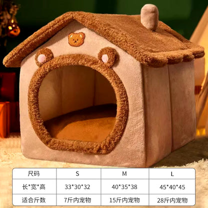 Foldable Pet House Removable Washable Cat House Puppy Cave Sofa Pet Bed House for Extra Small Dogs and Small and Medium Cats NEW
