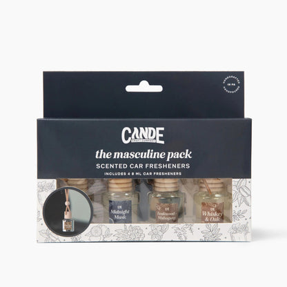 Four-Pack Scented Car Fresheners Bundle – 4 Unique Scents, 8Ml Each