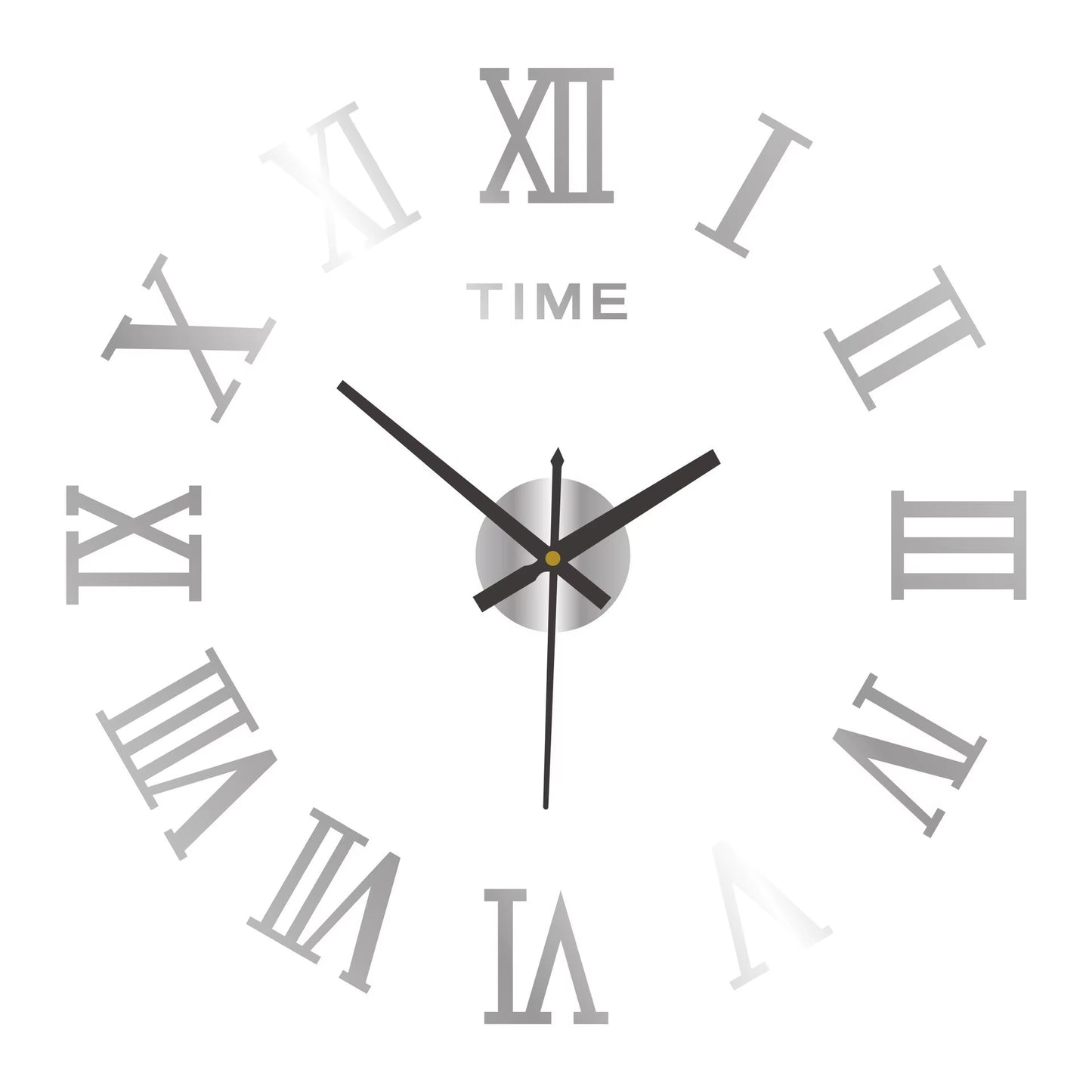 3D Acrylic Digital Wall Clock Roman Numerals Design Mirror Wall Clock Fashion Large round Wall Clock DIY Self Adhesive Clocks