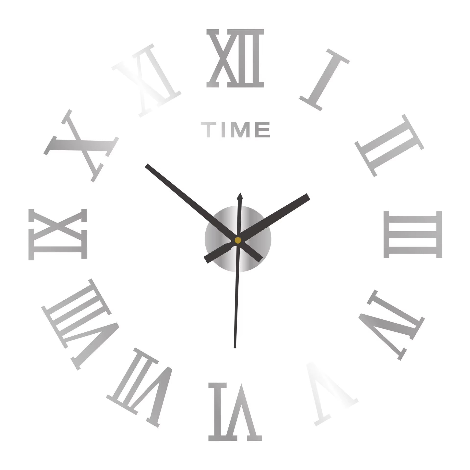 3D Acrylic Digital Wall Clock Roman Numerals Design Mirror Wall Clock Fashion Large round Wall Clock DIY Self Adhesive Clocks