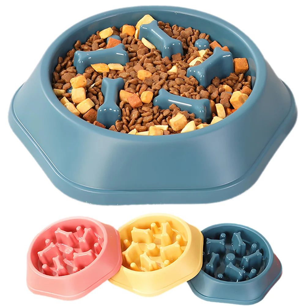 Slow Feeder Dog Bowl Anti-Choking Slow Feeding Bowls for Dogs Anti-Slip Pet Slow Eat Dishes Puzzle Bowls for Small Medium Dogs