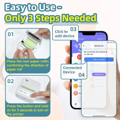 B3 Portable Mini Printers Wireless Bluetooth Inkless Sticker Maker Printer Tag Price Machine for Office School Kitchen