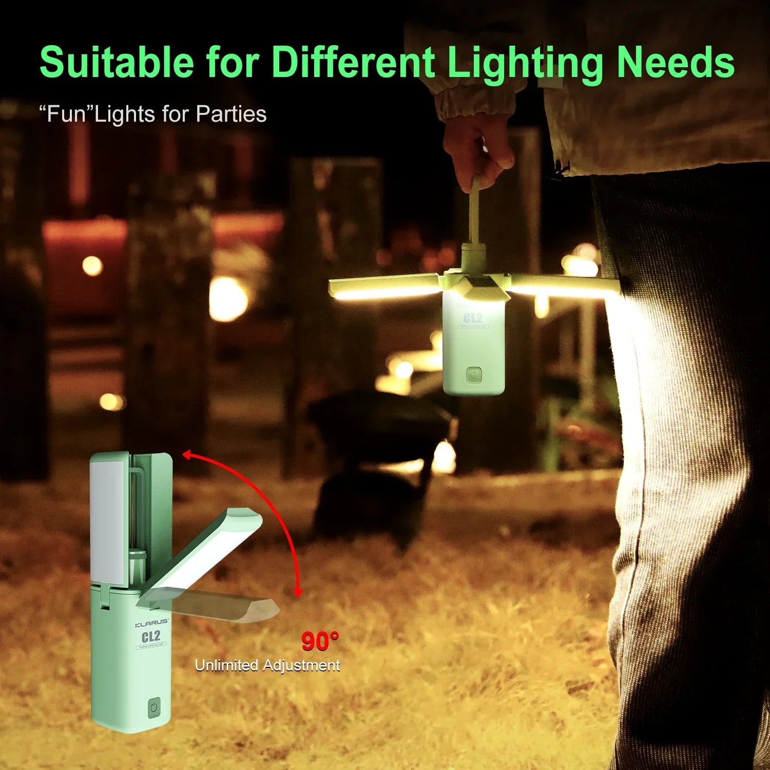 New KLARUS CL2 Pro LED Flashlight Super Large Capacity Camping Lights with 14000Mah Powerbank for Self Defense Emergency Lights