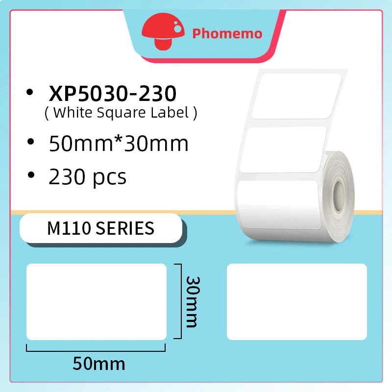 Phomemo M110 Thermal Wireless Label Printer Portable Bluetooth Sticker Mini Printer Barcode Label Maker Price Tag Printers DIY