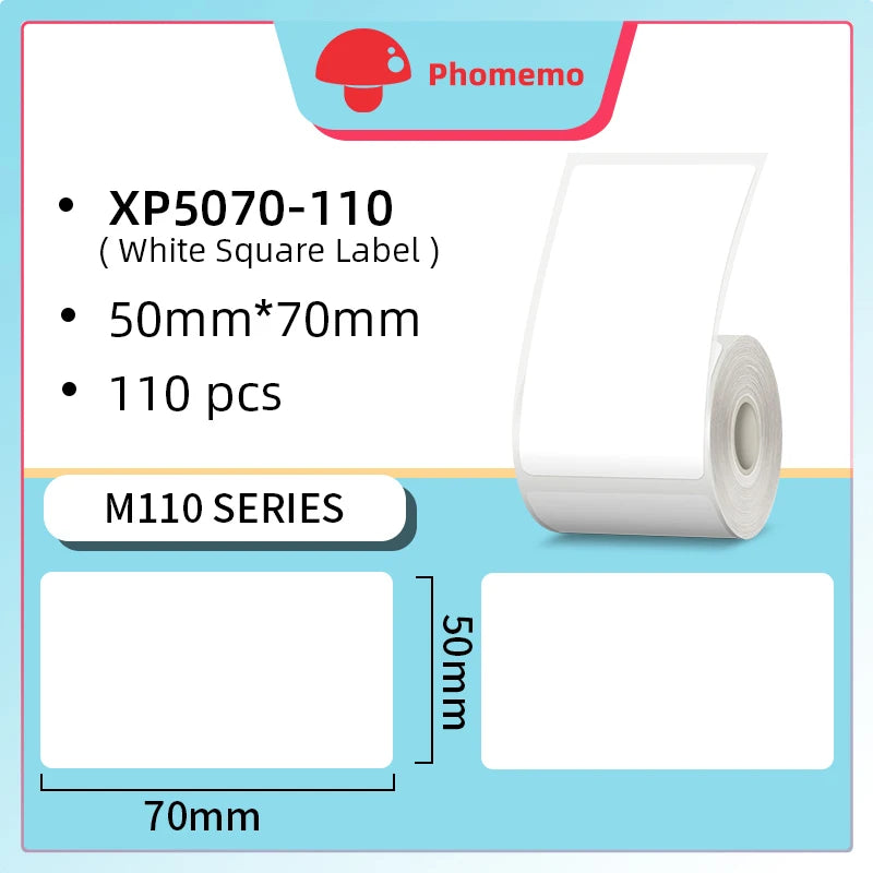 Phomemo M110 Thermal Wireless Label Printer Portable Bluetooth Sticker Mini Printer Barcode Label Maker Price Tag Printers DIY