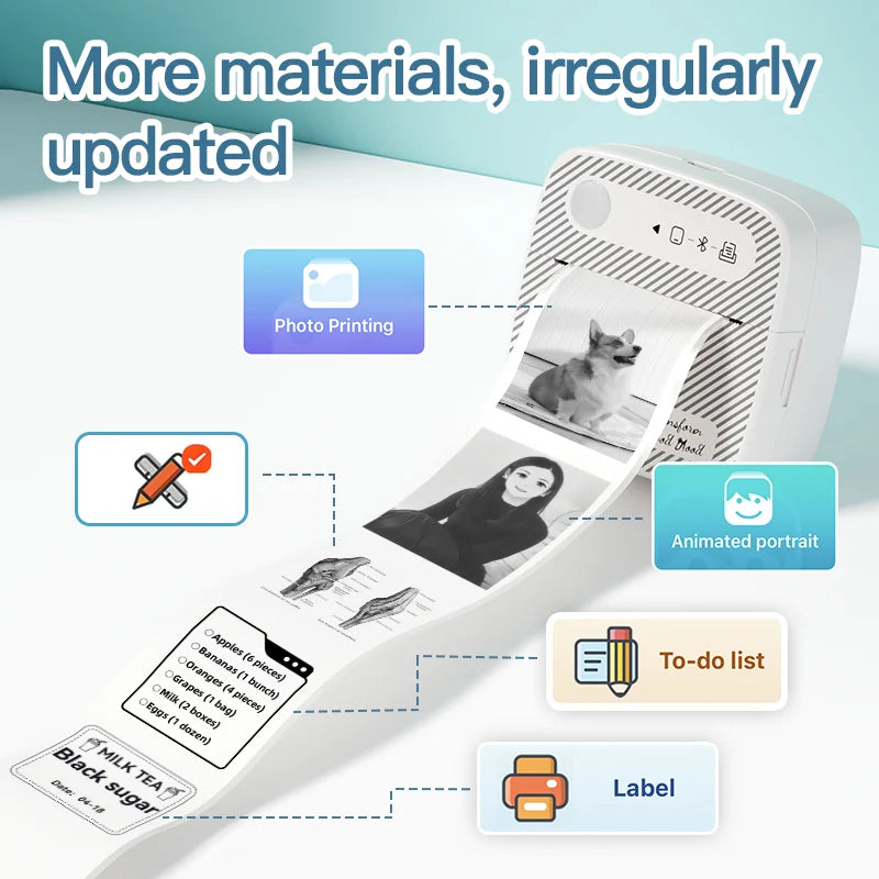 B3 Portable Mini Printers Wireless Bluetooth Inkless Sticker Maker Printer Tag Price Machine for Office School Kitchen