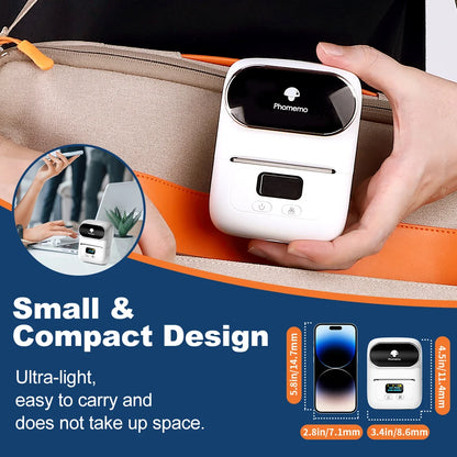 Phomemo M110 Thermal Wireless Label Printer Portable Bluetooth Sticker Mini Printer Barcode Label Maker Price Tag Printers DIY