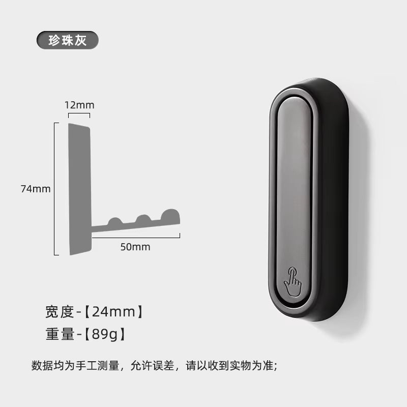 1Pcs Folding Wall Hook Hidden Robe Towel Coat Hook Stainless Steel Hook for Home Kitchen Bathroom Matte Black Towel Hanger