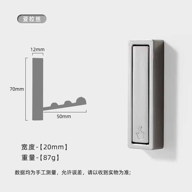 1Pcs Folding Wall Hook Hidden Robe Towel Coat Hook Stainless Steel Hook for Home Kitchen Bathroom Matte Black Towel Hanger