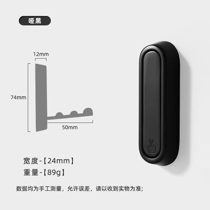 1Pcs Folding Wall Hook Hidden Robe Towel Coat Hook Stainless Steel Hook for Home Kitchen Bathroom Matte Black Towel Hanger