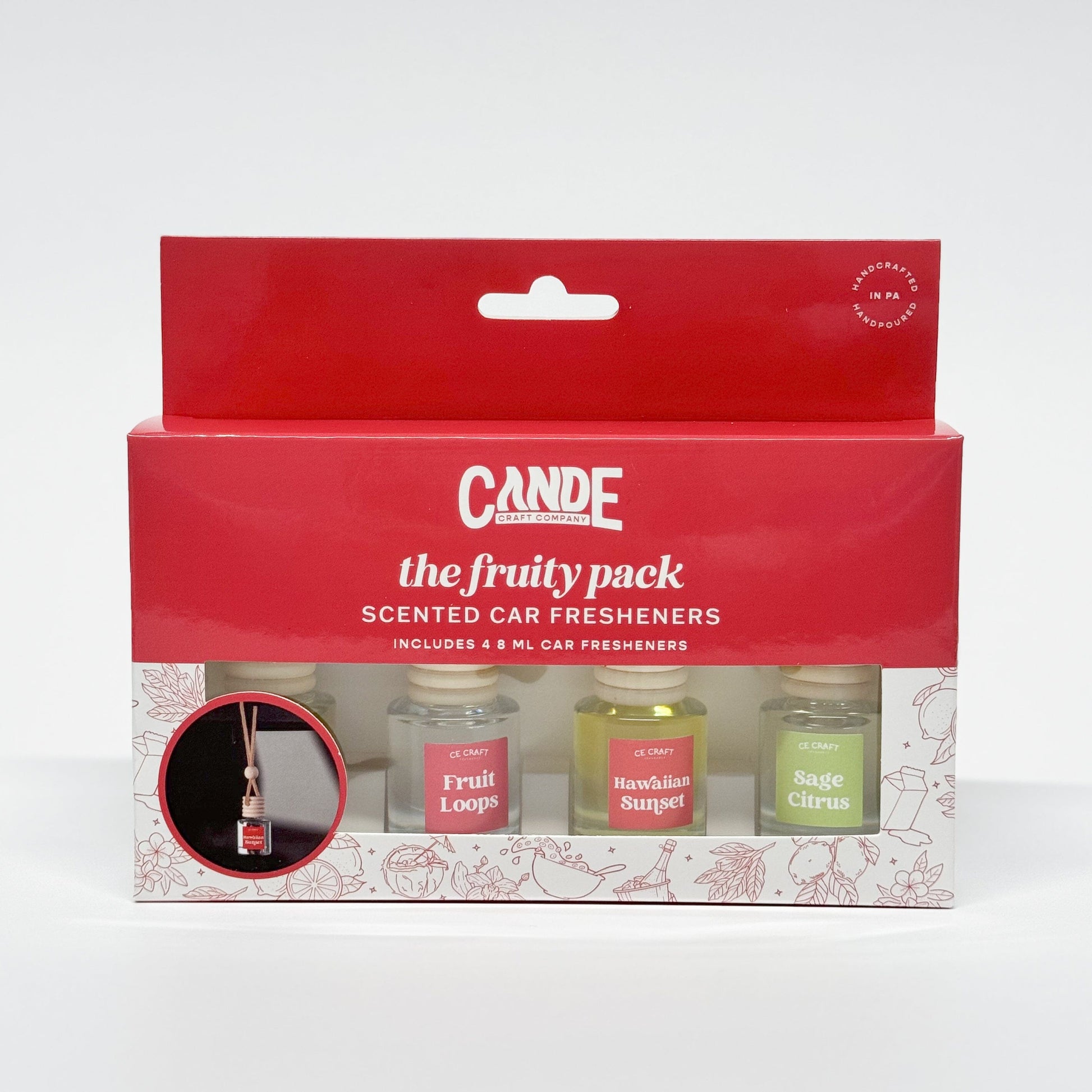 Fruity 4 Pack Scented Car Fresheners Bundle